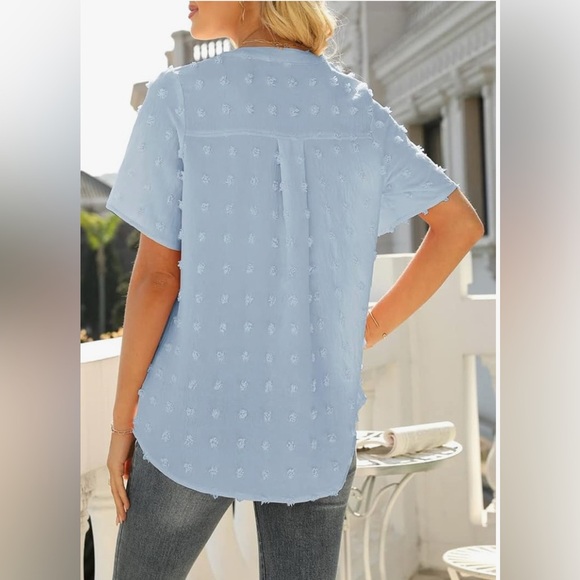 New Fantastlook Light Blue
Stylish Textured Blouse - Picture 4 of 6